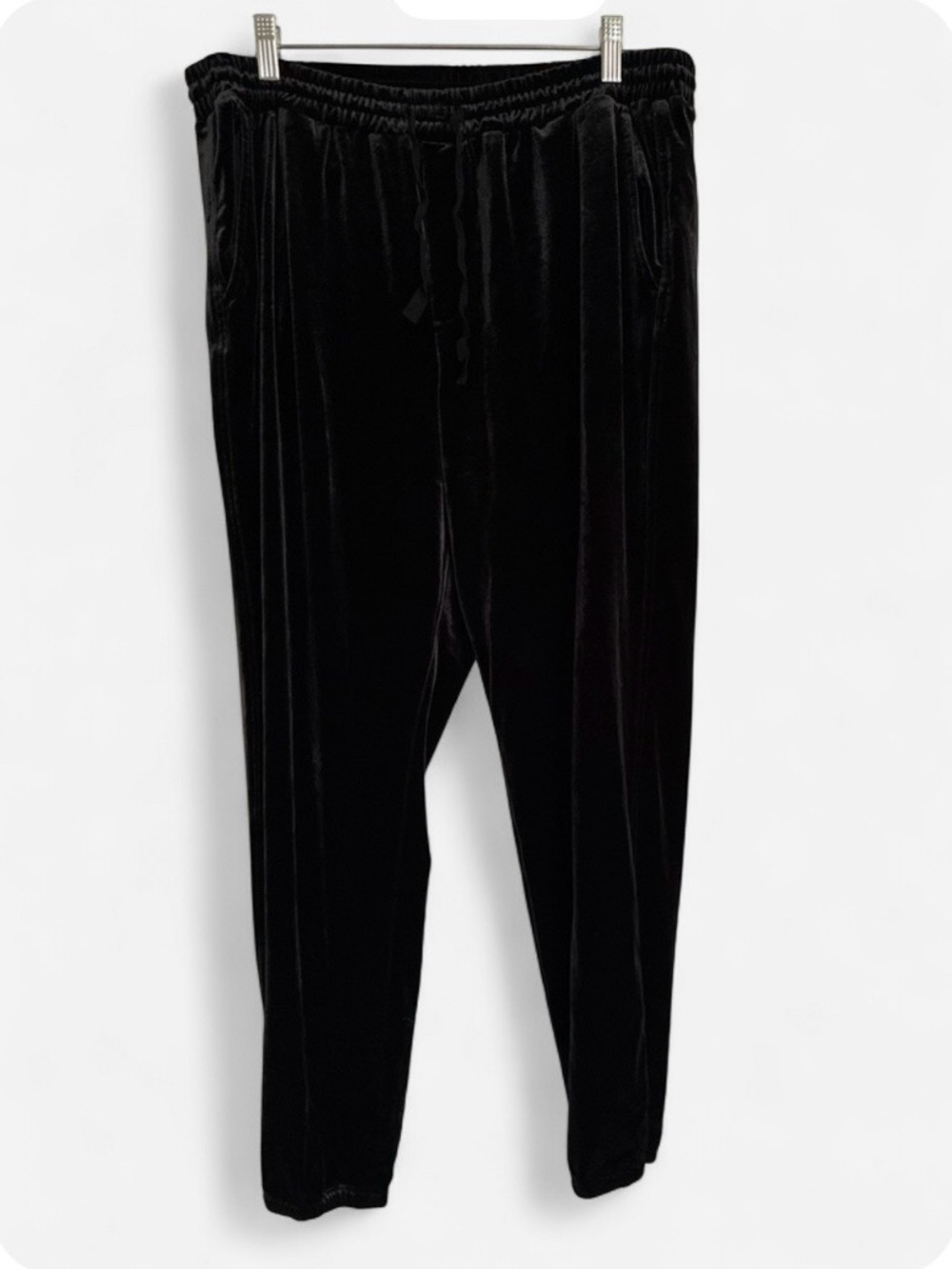 Gap Black Velvet Velour Joggers Lounge Pants - Size Large